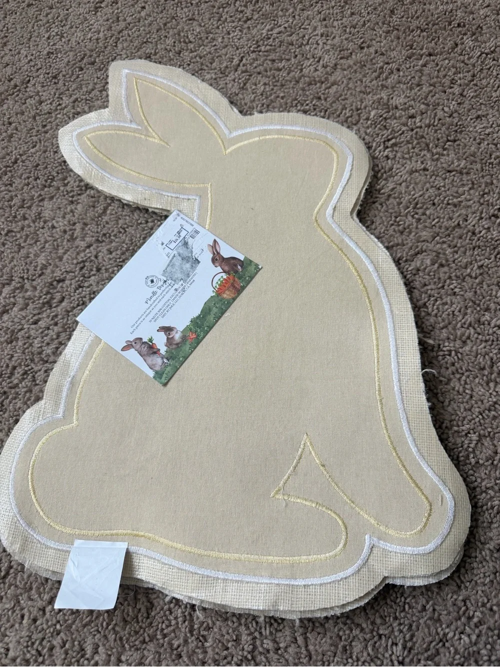 Spring Floral Bunny Placemat Set (6)